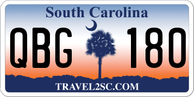 SC license plate QBG180