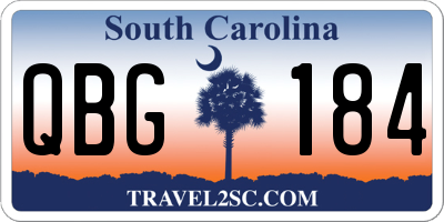 SC license plate QBG184