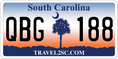 SC license plate QBG188