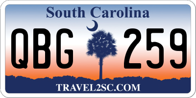 SC license plate QBG259