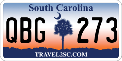 SC license plate QBG273