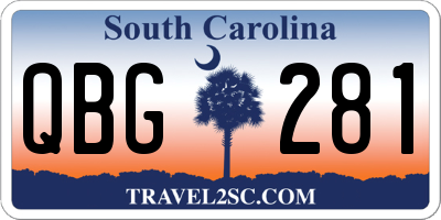 SC license plate QBG281