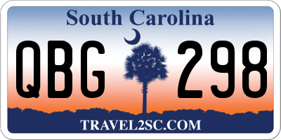 SC license plate QBG298