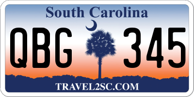 SC license plate QBG345