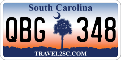 SC license plate QBG348