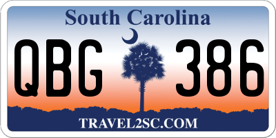 SC license plate QBG386
