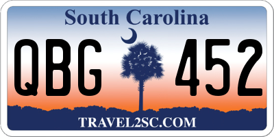 SC license plate QBG452
