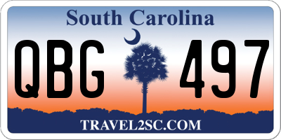 SC license plate QBG497
