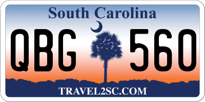 SC license plate QBG560