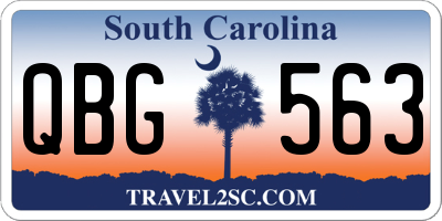 SC license plate QBG563