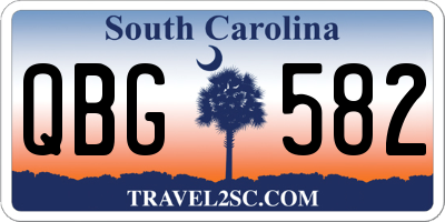 SC license plate QBG582
