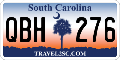 SC license plate QBH276