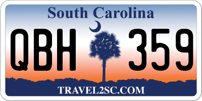 SC license plate QBH359