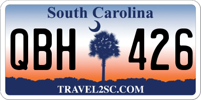 SC license plate QBH426
