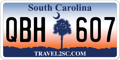 SC license plate QBH607