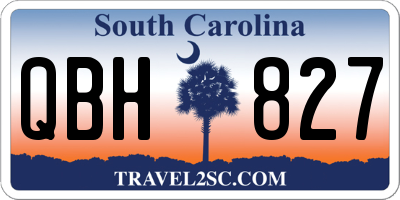 SC license plate QBH827