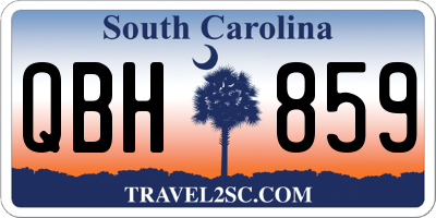 SC license plate QBH859