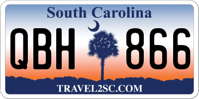 SC license plate QBH866