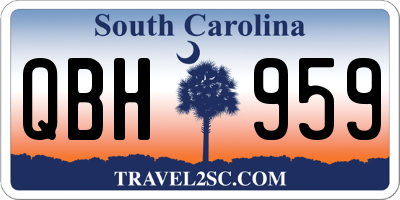 SC license plate QBH959