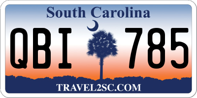 SC license plate QBI785