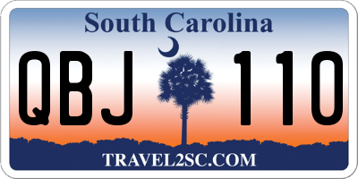 SC license plate QBJ110