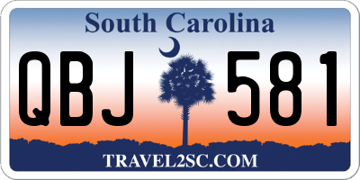 SC license plate QBJ581