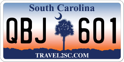 SC license plate QBJ601
