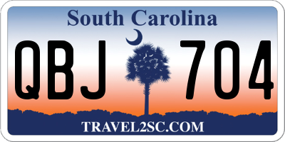 SC license plate QBJ704