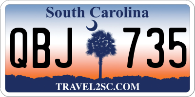 SC license plate QBJ735