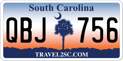 SC license plate QBJ756