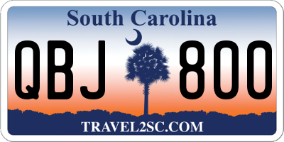 SC license plate QBJ800