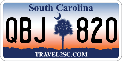 SC license plate QBJ820