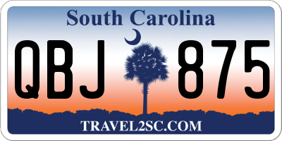 SC license plate QBJ875