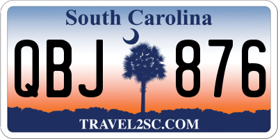 SC license plate QBJ876