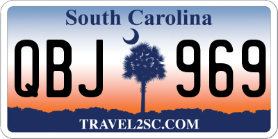 SC license plate QBJ969