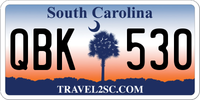 SC license plate QBK530