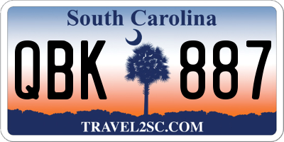 SC license plate QBK887