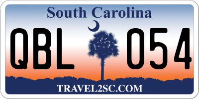 SC license plate QBL054