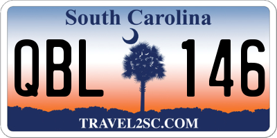 SC license plate QBL146