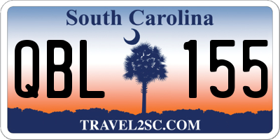 SC license plate QBL155