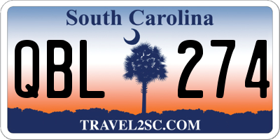 SC license plate QBL274
