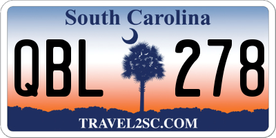 SC license plate QBL278