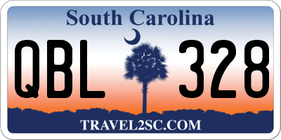 SC license plate QBL328