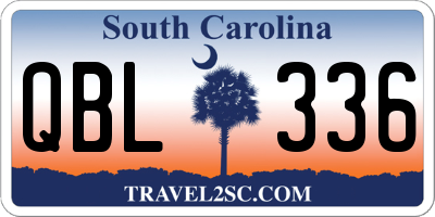 SC license plate QBL336
