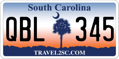 SC license plate QBL345