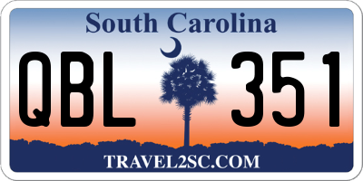 SC license plate QBL351