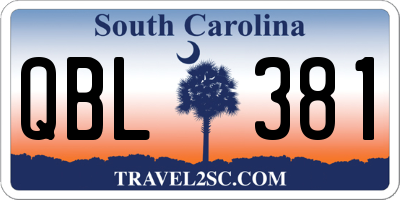 SC license plate QBL381