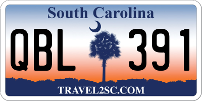 SC license plate QBL391