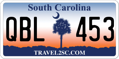 SC license plate QBL453