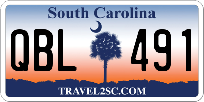 SC license plate QBL491